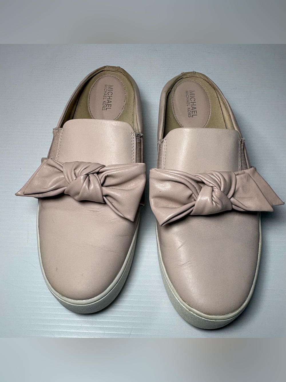 Michael Kors Blush Pink Knot Slip-On Sneakers